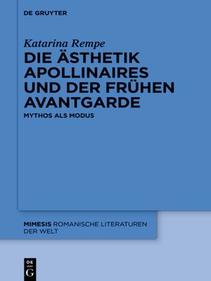cover image of Die Ästhetik Apollinaires und der frühen Avantgarde